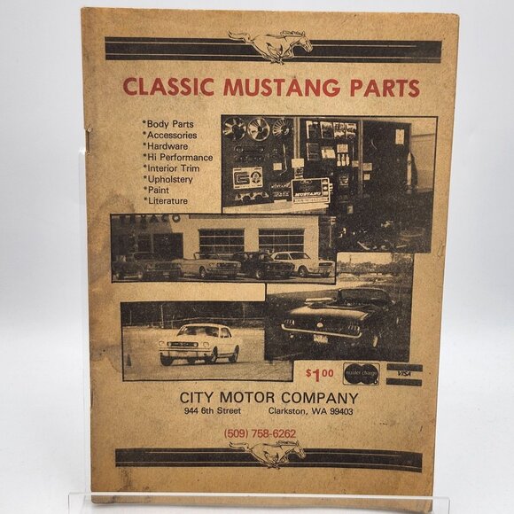 Vintage Classic Mustang Parts Catalog By City Motor Company Clarkston WA - Picture 1 of 1